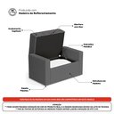 Ver imagem 6 de Cabeceira e Calçadeira Báu Solteiro Atena 90cm Capitonê Linho Cinza Escuro - Desk Design