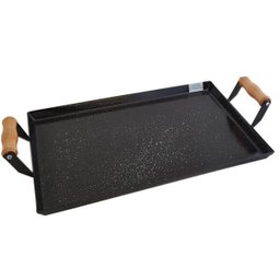 Chapa Esmaltada Para Fogão Lanche Bife Hambúrguer Retangular - 3