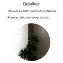 Ver imagem 3 de Espelho Redondo 60 Cm Bn3640 Metalizado Tecno Mobili