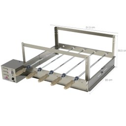 Churrasqueira Rotativa Assador Carne Elétrico Progás Bivolt Inox - 1