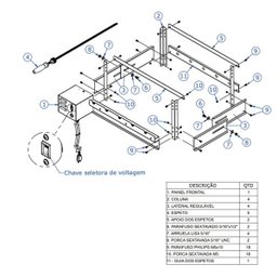 Churrasqueira Rotativa Assador Carne Elétrico Progás Bivolt Inox - 3