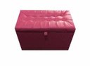 Ver imagem 2 de Puff Baú Estofado com Pistão Á Gás - Rosa Pink Material Sintético