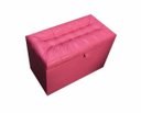 Ver imagem 1 de Puff Baú Estofado com Pistão Á Gás - Rosa Pink Material Sintético