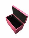 Ver imagem 4 de Puff Baú Estofado com Pistão Á Gás - Rosa Pink Material Sintético