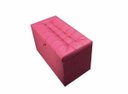 Ver imagem 3 de Puff Baú Estofado com Pistão Á Gás - Rosa Pink Material Sintético