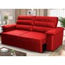 Sofá Retrátil Reclinável 2 Lugares com Molas 1,80m Quantum Suede Velut Vermelho - King House - 1