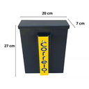 Ver imagem 3 de Caixa de Correio Ferro Colmeia Sobrepor Grade - Médio Horizontal - Preto