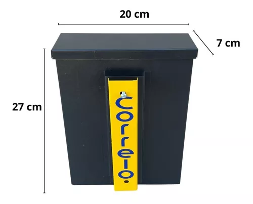 Caixa de Correio Ferro Colmeia Sobrepor Grade - médio horizontal - Preto - 3