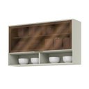 Ver imagem 1 de Armário Aéreo 1 Porta Basculante Vidro Reflecta Fineze Henn 120cm Modulado
