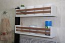 Ver imagem 5 de Kit 2 Prateleiras para Banheiro Mdf Porta Cosmético Cedrinho