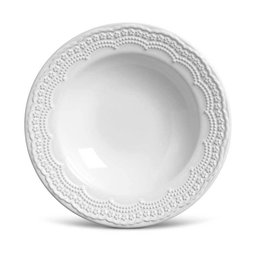 Prato Fundo Madeleine Porto Brasil Cerâmica Branco Ø 22cm - 1