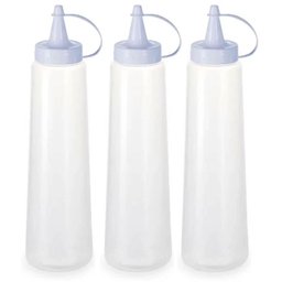 Kit 3 Bisnagas Plásticas Grandes 400ml para Molhos Maionese - 1