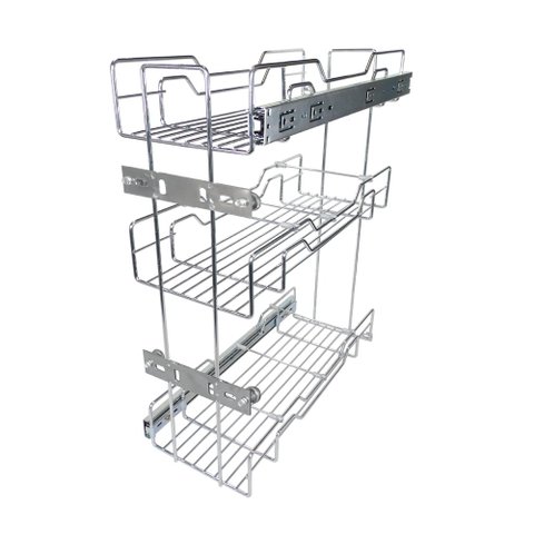 Porta Latas Triplo Lateral C/trilhos 200x550x450mm Jomer