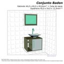 Ver imagem 3 de Gabinete Armario para Banheiro com Pia Baden Madeira/Madeira 3D