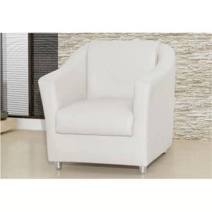 Poltrona Bia Corino Branco - Nay Estofados