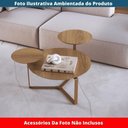 Ver imagem 4 de Mesa de Centro Industrial Chanfrada Artesano 83 Cm (larg) 3 Tampos Mdp Hanover (mel) Pé Aço