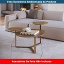 Ver imagem 3 de Mesa de Centro Industrial Chanfrada Artesano 83 Cm (larg) 3 Tampos Mdp Hanover (mel) Pé Aço