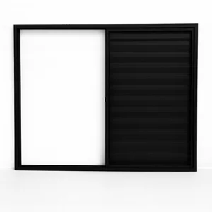 Veneziana 3 Folhas Aluminio Preto 1,00x1,00