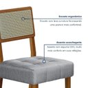 Ver imagem 5 de Kit de 8 Cadeiras para Sala de Jantar Pés em Madeira Maciça Liz