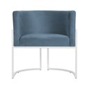 Ver imagem 7 de Poltrona Luana Base Branca Linho Cores - DS Estofados Azul
