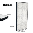 Ver imagem 7 de Colchão Espuma Solteiro D28 88×188×17 cm Alta Densidade D28 Tecido Resistente Bordado Moderno.