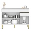Ver imagem 3 de Balcão de Cozinha Line 3 Portas 1 Gaveta Mdp 120cm Cinza Supremo Kit's Paraná