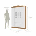 Ver imagem 5 de Quarto Bebê Completo Berço 3Em1 Eloá Guarda Roupa 4 Portas Cômoda 4 Gavetas 1 Porta MDF 