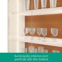 Ver imagem 6 de Cristaleira Paraty 4 Portas MDP e MDF 70cm Off White Canela Mobler