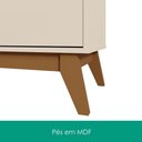 Ver mais imagens de Cristaleira Paraty 4 Portas MDP e MDF 70cm Off White Canela Mobler