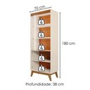 Ver imagem 7 de Cristaleira Paraty 4 Portas MDP e MDF 70cm Off White Canela Mobler