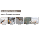 Ver imagem 2 de Selante Pu / Poliuretano Cinza 600ml / 920g Sache Dureza Pu 40 Unipega