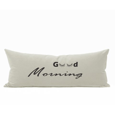 Travesseiro De Corpo Body Pillow Natural 40x130cm Good Morning 01 FASTLAR CAPA BODY PILLOW Capa com 