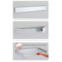 Ver imagem 3 de Varal de Parede Dobrável Articulado Slim 80cm Lavanderia