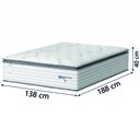 Ver imagem 2 de Colchão Casal Molas Guarda Costas Max com Pillow 138x188x40cm Branco/cinza Probel