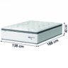 Colchão Casal Molas Guarda Costas Max com Pillow 138x188x40cm Branco/cinza Probel - 2