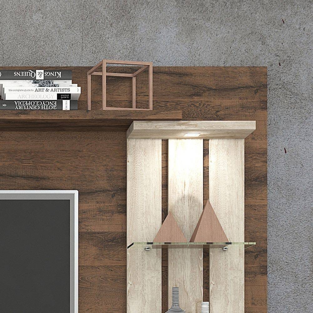 Painel para TV até 50 Polegadas Permóbili Móveis Vitoria Café/Rustico ...