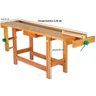 Bancada Para Marceneiro Profissional de 2,20 X 0,55 X 0,90 com 02 Morsas e 01 Gaveta - Sb 131 - 2