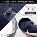 Ver imagem 2 de Tapete Pelo Alto Felpudo Peludo Macio Anti Derrapante Alérgico Cinza 200 x 200 cm