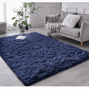 Tapete Pelo Alto Felpudo Peludo Macio Anti Derrapante Alérgico Cinza 200 x 200 cm