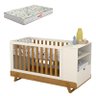 Berço Multifuncional Bkids Off White Freijó Eco Wood com Colchão Gazin - Matic - 1