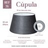 Cúpula Clássica Abajur 25x30x40cm Grande de Tecido Algodão Soquete Nacional Cor Preto Ref 78 - 1