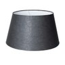 Cúpula Clássica Abajur 25x30x40cm Grande de Tecido Algodão Soquete Nacional Cor Preto Ref 78 - 2