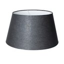 Ver imagem 2 de Cúpula Clássica Abajur 25x30x40cm Grande de Tecido Algodão Soquete Nacional Cor Preto Ref 78