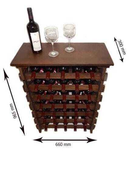 Adega Para Vinho 35 Garrafas Mesinha Cor Embuia C5 - 2