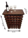Ver imagem 2 de Adega Para Vinho 35 Garrafas Mesinha Cor Embuia C5