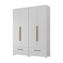 Ver imagem 3 de Armário para Escritório Modulado Abel 4 Portas 2 Gavetas Branco/nature - Moville