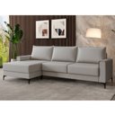 Ver imagem 1 de Sofá 3 Lugares com Chaise e Pé Metálico Amazon