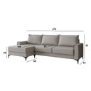 Ver imagem 4 de Sofá 3 Lugares com Chaise e Pé Metálico Amazon