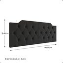 Ver imagem 3 de Cabeceira Suspensa Cama Box Quenn 1,60 para Quarto Moderna Capela - Preto