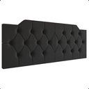 Ver imagem 4 de Cabeceira Suspensa Cama Box Quenn 1,60 para Quarto Moderna Capela - Preto